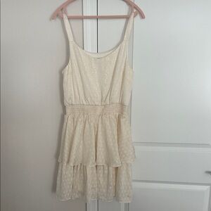 Express Cream Midi Dress